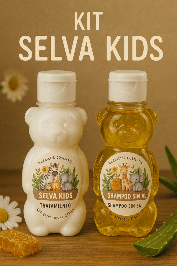 Kit para niños selva kids Kit de Shampoo y Acondicionador Selva para Niños